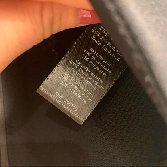 Rag & Bone for Intermix Black Blazer with Leather Sleeves - 8 - Picture 6 of 12